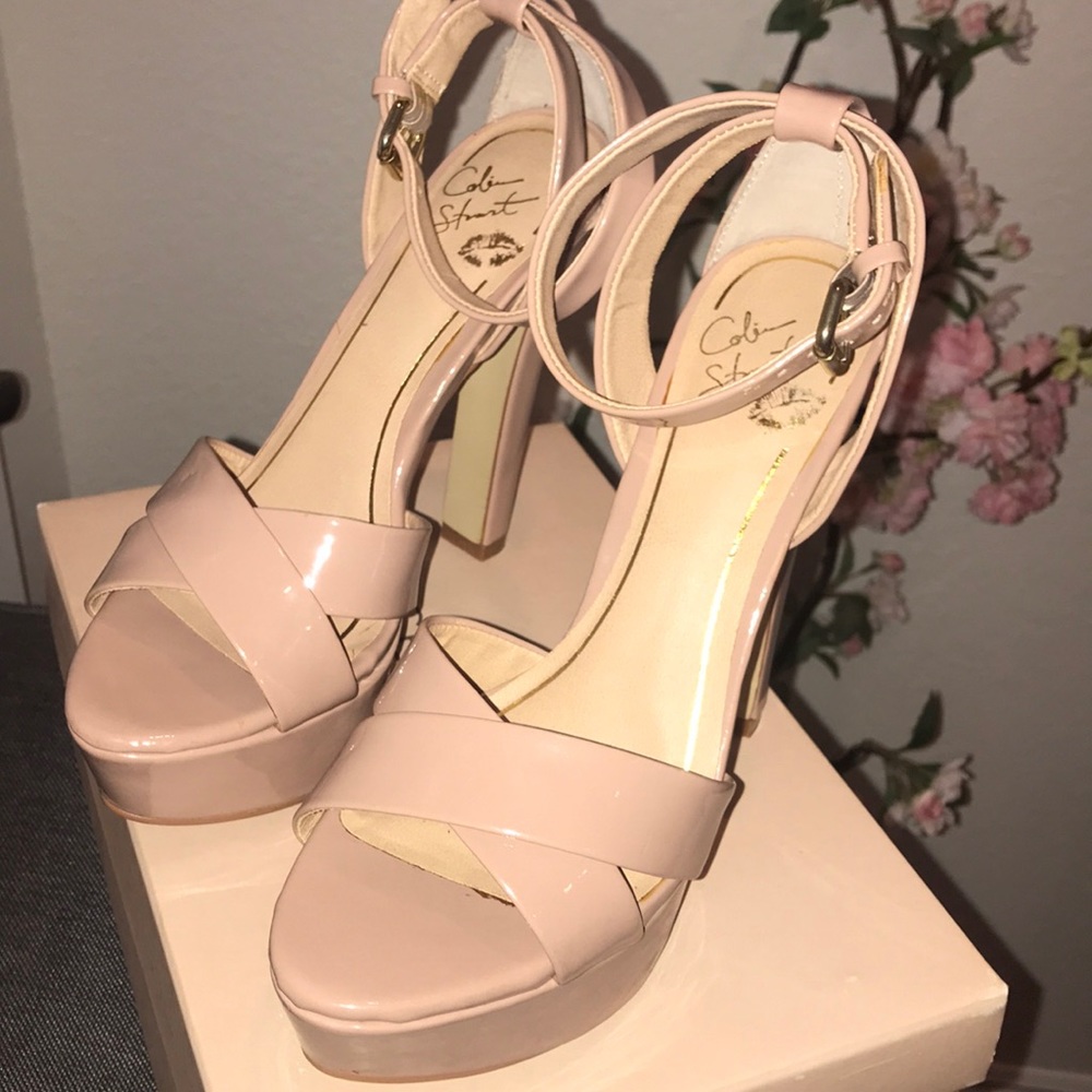 Blush Colin Stuart strappy heels